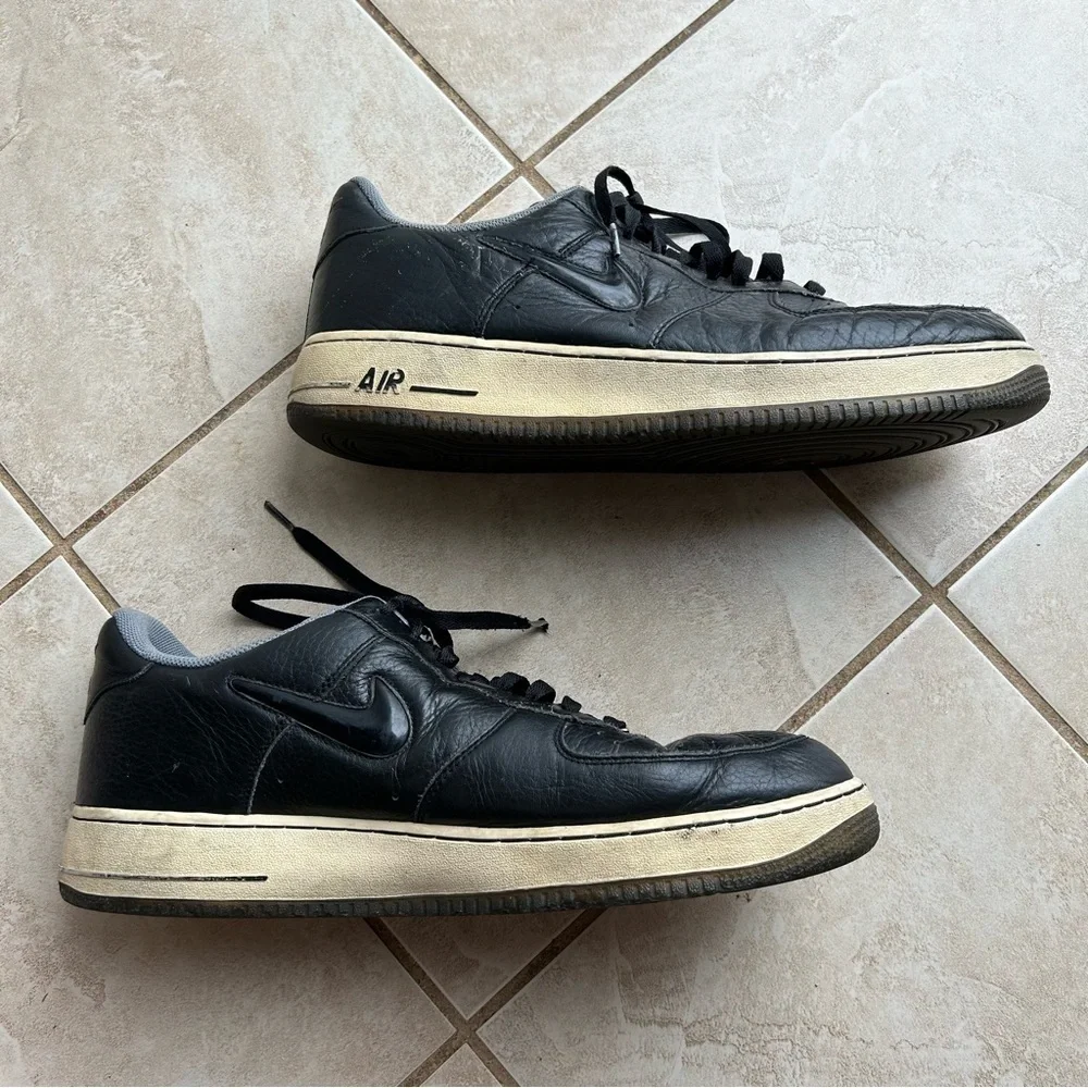 Nike Air Force 1 Men's Black Sneakers Size 15 Basketball Athletic Grunge